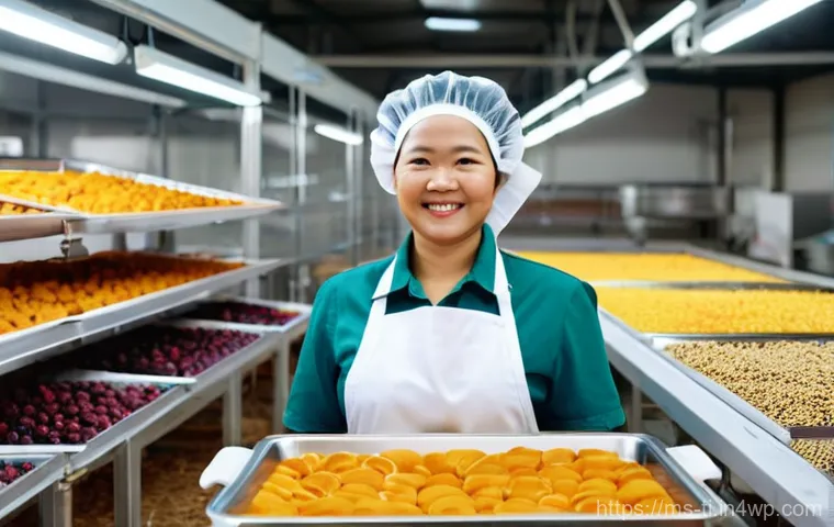 건조 식품 제조에 대한 전문가 인터뷰 - **Prompt 1: Modern Malaysian Dried Fruit Production**
An energetic Malaysian female entrepreneur...
