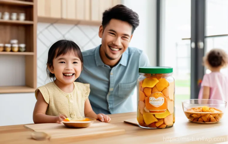 비즈니스로서의 건조 식품 제조 기회 - **Prompt 1: Modern Healthy Dried Fruit Snacks for Families**
"A brightly lit, modern kitchen or ...