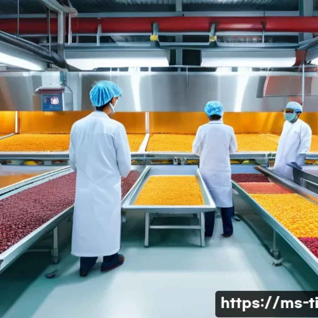 소비 트렌드에 맞춘 건조 식품의 변천사 - A modern food drying factory in Malaysia showcasing advanced automated drying machines with digital ...
